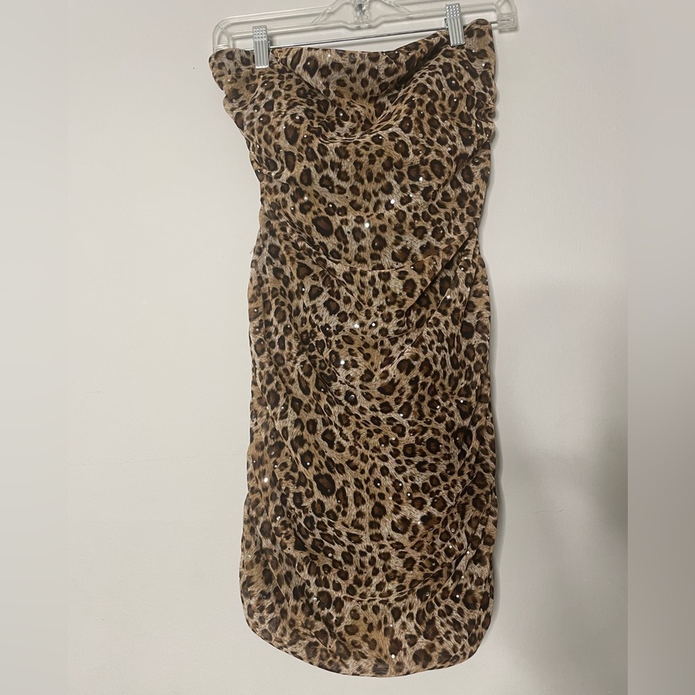 Taboo Animal Print Sequin Dress